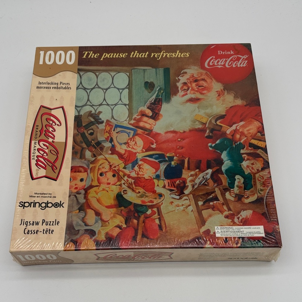 New Sealed Springbok Coca Cola Santa 1000 Jigsaw Puzzle